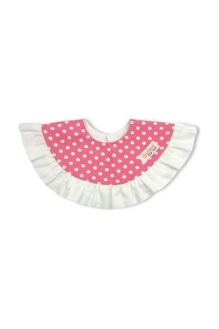 Bezhane %100 Organik Pamuk Kız Çocuğu Salya Önlük + Bandana Pembe