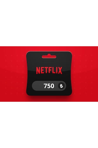 Netflix Abonelik 750 Tl Hediye Kartı Gift Card