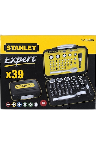 Stanley 1-13-906 Fatmax 39 Parça 1/4 Bits + Lokma Takımı Manyetik Tutucu
