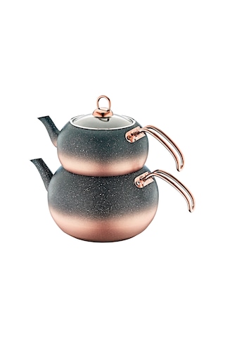 Oms 4 Pcs Granit Küre Çaydanlık Büyük Boy 8210lbakır Bakır