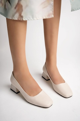 Muggo Lilith Garantili Kare Burunlu Kısa Topuklu Kadın Günlük Ayakakkabı 001