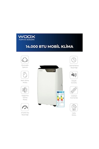 Woox FDPH41-3030ZR5 14000 BTU Taşınabilir Mobil Klima