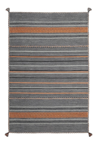 My Home Halı Trb-03 Iskandinav Pamuk Kilim El Dokuma Koyu Gri 120x180 Koyu Gri