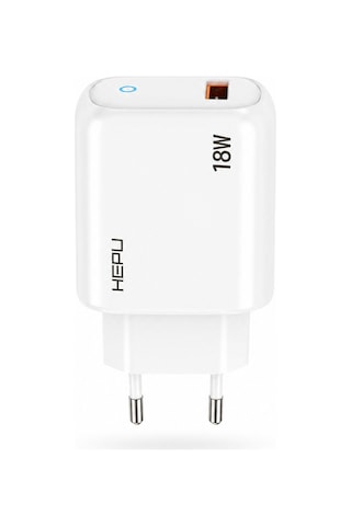 Hepu Hp-618 18w 3a Hızlı Şarj Adaptörü İos Uyumlu Lightning Kablo Dahil Qualcomm Quick Charge Destekli 18 W