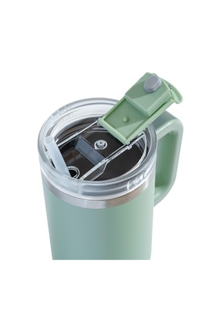 Tyeso Qq Termos Sızdırmaz Pipetli Çift Duvarlı Vakumlu 1200ml TS-8868AY Açık Yeşil