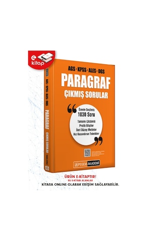 Ags-kpss-ales-dgs Paragraf Tamamı Çözümlü Çıkmış Sorular E-kitap