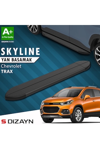 S-dizayn Chevrolet Trax Skyline Siyah Yan Basamak 163 Cm 2013-2022 A+ Kalite