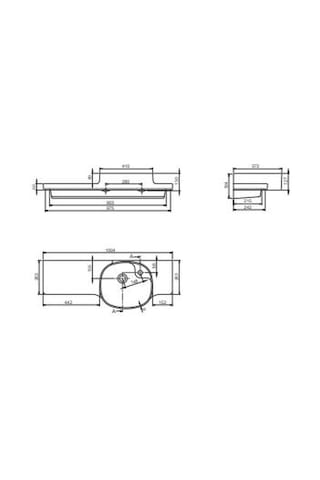 Turkuaz Seramik Harmony Etajerli Lavabo 100 x 37.5 x 26.4 CM