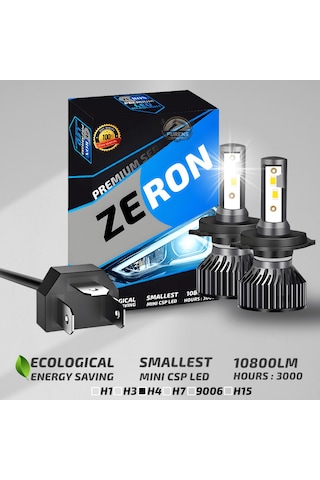 Fiat Fiorino 2008-2024 Uzun - Kısa Far Uyumlu Şimşek Etkilii Led Xenon Premium Series H4