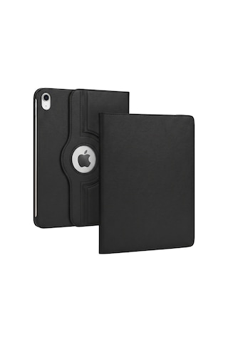 Ps Apple Uyumlu iPad Air 11 İnç M4 / M3 / M2 Dönebilen Kılıf - Siyah Kapaklı Kılıf