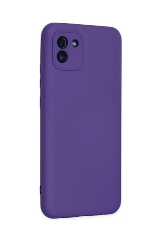 Samsung Samsung Uyumlu Galaxy A03 Kılıf Nano İçi Kadife Silikon - Mor