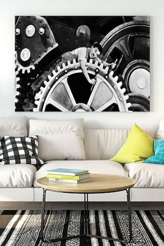 Modern Times - Asri Zamanlar Film Afişi Kanvas Tablo 4 30 X 40