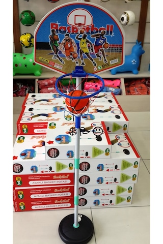 Çocuk Basketbol Potası Yükseklik Ayarlanabilir Kutulu Ayaklı Bask