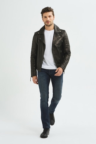 İkbal Biker Siyah / Hakiki Erkek Deri Mont/Ceket -411373536- Siyah