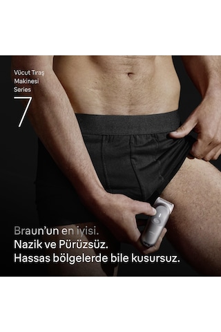 Braun Vücut Tıraş Makinesi Series 7, +6 Aksesuar, Kompakt, Smartlight, Bg7550 90 Dak