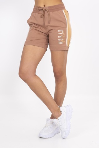 Maraton Sportswear Regular Kadın Basic Mantar Şort 21159-mantar