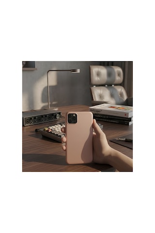 İphone 11 Pro Max Silikon Kılıf Esnek Darbe Emici Koruyucu Telefon Kılıfı Bej