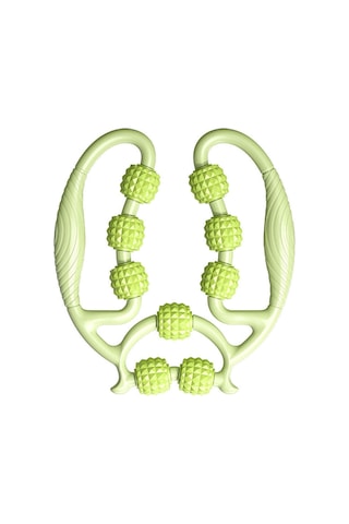 Dianziye Yeşil 9 Tekerlekli Dairesel Bacak Klembi - Kas Yorumu Giderici, Akupunktur Meridyen Masajı, Fitness Ve Yoga İçin Kompakt Bacak Masaj Aleti Çok Renkli