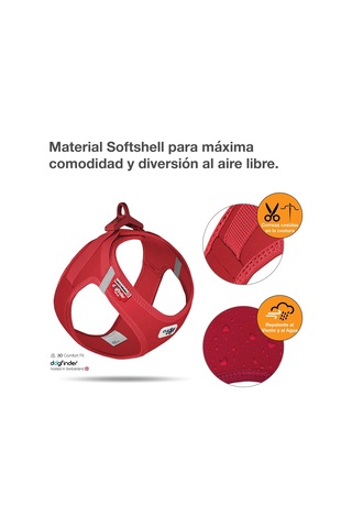Vest Harness Curlı Clasp Softshell Red 2xs Genel