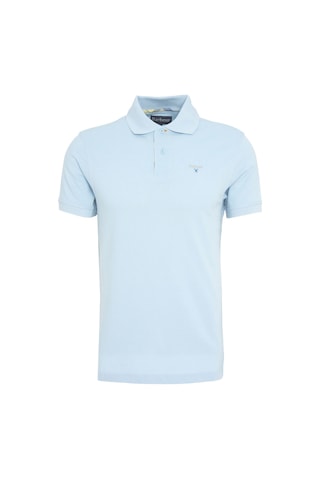Barbour Tartan Pique Polo Yaka Bu44 Niagara Mist Mavi