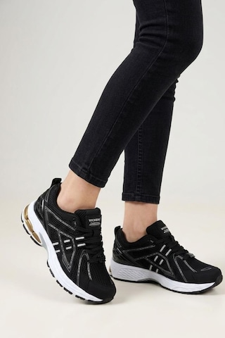 Papuçcity Wckrs 2945 Unisex Yürüyüş Koşu Günlük Spor Ayakkabı Siyah-Beyaz