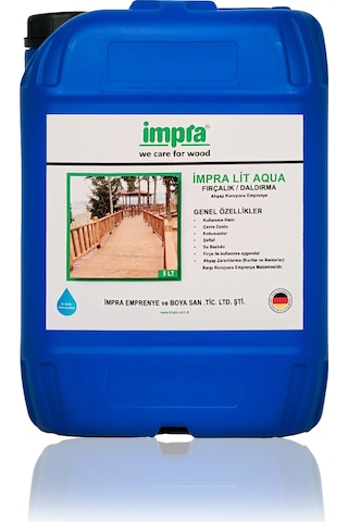 İmpra İmpralit Aqua Şeffaf Ahşap Emprenye Fırça Uygulama Seti 2 Parça