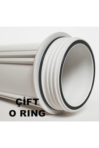 Aqualine Su Arıtma 10" Mat Beyaz Filtre Kabı Housing Çift O-ring