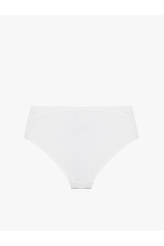 Koton Yüksek Bel Baskılı Pamuklu Hipster Külot Beyaz 6slk30106mk Beyaz