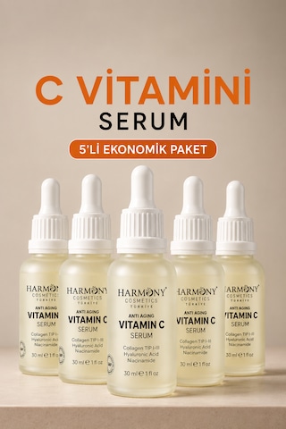 C Vitamini Serum 5'li Ekonomik Paket 5x30 Ml C Vitamini Serum 5'li Ekonomik Paket 5x30 Ml
