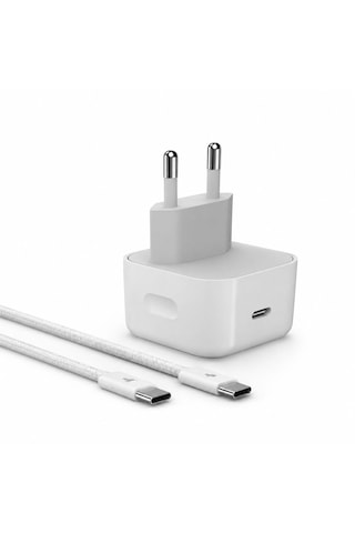 Teknonet Tn-hch16 45w Type-c Şarj Aleti Beyaz Adaptör Kablo Set Halinde