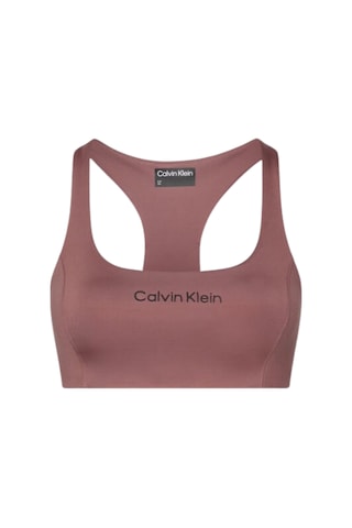 Calvin Klein Kadın Marka Logolu Destekleyici İç Bantlı Astarlıı Dolgusuz Çift Örgülü Günlük Ve Spor Kullanımına Uygun Pembe Spor Sütyeni 00gws4k171 Lko