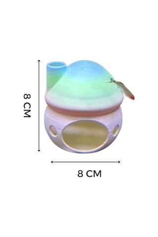 Akvaryum Dekoru Renkli Balık Yuvası 8x8 Cm Suya Batan Model Yuva-0808-01, One Size