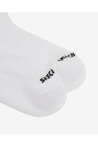 Skechers 6'lı Unisex Yarım Taban Destekli Quarter Crew Çorap Unisex Beyaz Çorap S118214-100