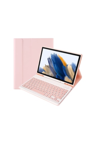 Taşınabilir Ayarlanabilir Tablet Koruyucu Kılıf, Samsung Tab S6 Lite 10.4/p610/p615 İle Uyumlu Bt Klavye Ve Kalem Yuvası, Pembe