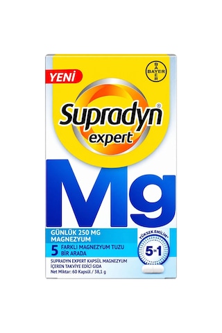 Supradyn Expert Mg 5 Farklı Magnezyum İçeren 60 Kapsül Takviye Edici Gıda
