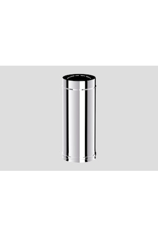 PELET SOBA BORUSU / BOY: 50-41 CM / ÇAP: 8 CM / KROM RENK / 304 KROM / CONTALI / BABA'S STOVE -