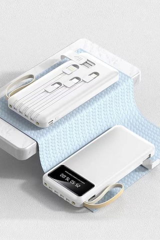 Torima Hızlı Şarj Özellikli 4 Çıkışlı 10.000 Mah Powerbank Beyaz