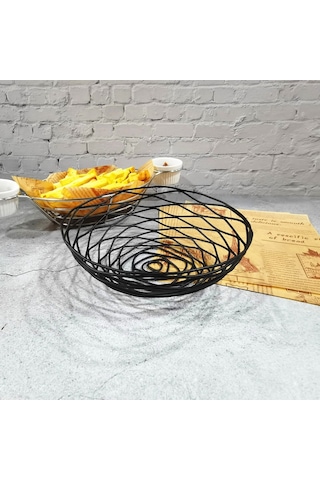 Sones Dövme Demir Meyve Taşınabilir Depolama Sepeti Ekmek Patates Kızartması Kızarmış Atıştırmalıklar Taşınabilir Sepet Büyük Dağınık Tel Diğer