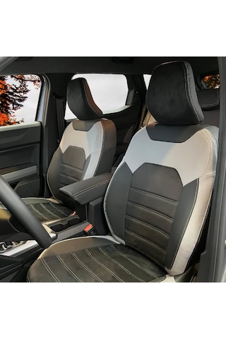 Renault Duster Uyumlu Araca Özel Oto Koltuk Kılıfı 158502 Deri Siyah