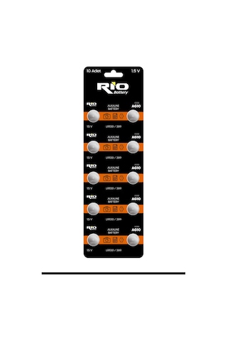 10 Adet Ag10 Alkaline Düğme Pil 1.5 Volt Lr1130 / 389 / 189 Alkali Düğme Piller