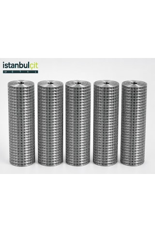 İstanbul Çit Metal Galvaniz Puntalı Tel 0,70 Mm 10x10 Mm Göz Aralığı Kaynaklı Bahçe Çiti Ve Kafes Teli