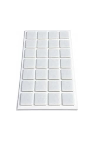 25mm X 25mm Yapışkanlı Keçe Ped, 32 Parça Set İle Zemin Koruma Abanoz