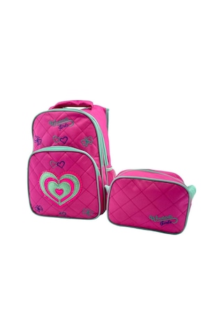Waddell Bag Pembe Kalp Okul Sırt Çantası - Waddell Kız Okul Çanta Seti