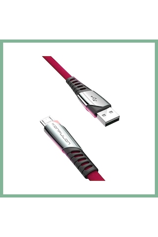 Bşkvirgo Konfulon Dc16 Micro Usb Kablo 1m 2.4a - Kırmızı Bsk2026