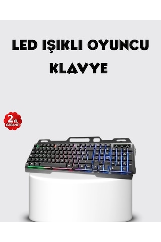 Mey İthalat Rgb Aydınlatmalı Klavye Mouse Seti Usb Bağlantılı, Türkçe Q, Ayarlanabilir Dpi, Ergonomik Yapı