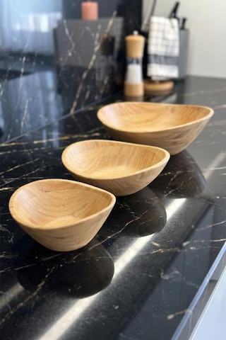 Atbyhome 3'lü Bambu Kase Seti - Salata Ve Meyve Kasesi - Doğal Ahşap Sunum Takımı Kahverengi Atbyhome 3'lü Bambu Kase Seti - Salata Ve Meyve Kasesi - Doğal Ahşap Sunum Takımı Kahverengi