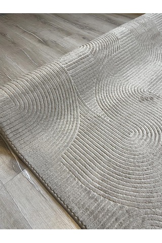 Rölyef Halı Yolluk Antrasit Renk Kaymaz Taban Makinada Yıkanabilir Salon, Mutfak, Koridor, Balkon, Çocuk Odası Halısı Vizon