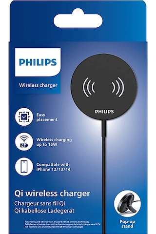 Philips DLP9018 15 W Qi Wireless Hızlı Şarj Standı Siyah