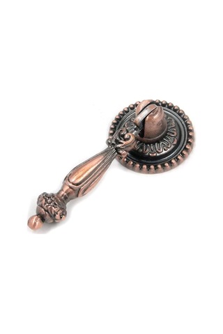 Vintage Savaş İçin 4'lü Kırmızı Bronz Retro Mobilya Topuzu Ve Sapı Seti