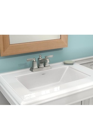 Iki Kollu Düşük Ark Banyo Musluğu Nokta Dayanıklı Fırçalanmış Nikel Çok Renkli